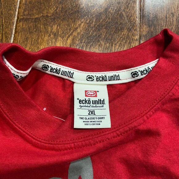 Ecko Unltd. Vintage Y2K Streetwear True Kings Red Gray Graphic Tee Mens 2XL - Picture 7 of 9